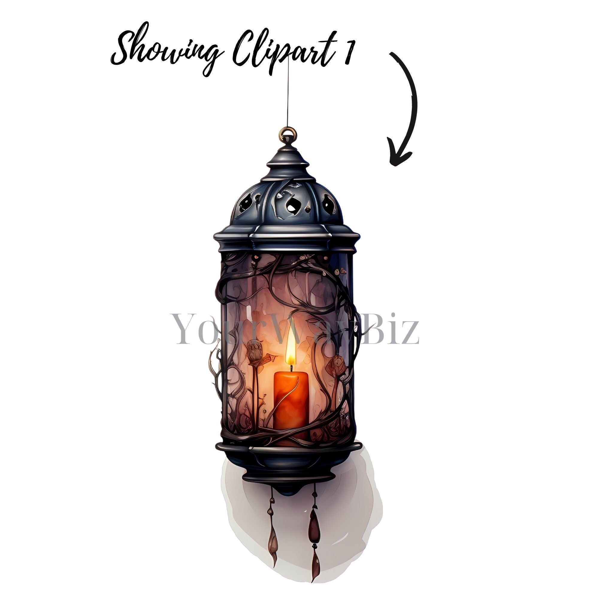Gothic Lamp Vector Watercolor Gothic Lantern Clipart, Dark Fantasy PNG (digital File) - Etsy