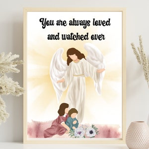 Digital Printable Wall Art - Guardian Angel print- Nursery art - Child's room - High Quality 8x10 JPG & PDF