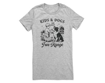 Kids and Dogs free range women's slim fit tee