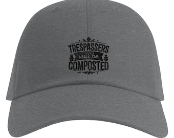 Trespassers will be composted-Classic Premium Snapback Cap | Yupoong 5789M Heather