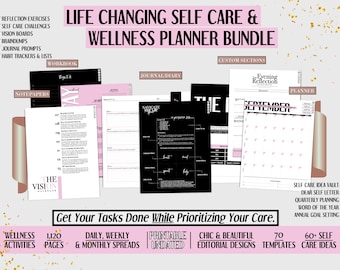 2024 2025 Printable Undated Self Care Planner | Best Daily Self Care Planner for Goal setting and Productivity,  Goodnotes Planner, Journal