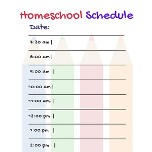 Simple &amp; Organized, Kids' Preschool Homeschool Schedule,homeschool ...