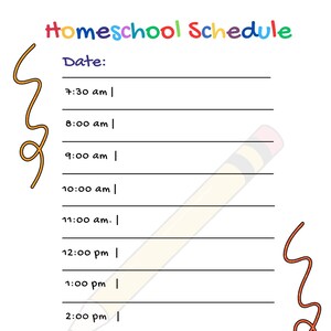 Simple &amp; Organized, Kids' Preschool Homeschool Schedule,homeschool ...