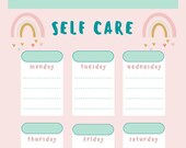 Self Care Printable, Daily Wellness Journal, Self Care Journal, Habit Tracker, Self Care Checklist, Health Tracker,  Wellness Printable