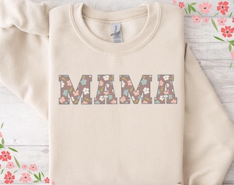 Floral Mama png, Mama flower png, Retro Mama flower png, Mama floral, Groovy Mama png, Mama graphic Shirt, Gift for Mom