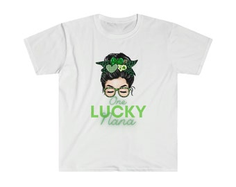 One Lucky Nana Softstyle T-Shirt, Lucky Nana Shirt, St Patricks Day Nana Gift, St. Pattys Nana Shirt, Gift for Nana St. Patricks Day, Nana T