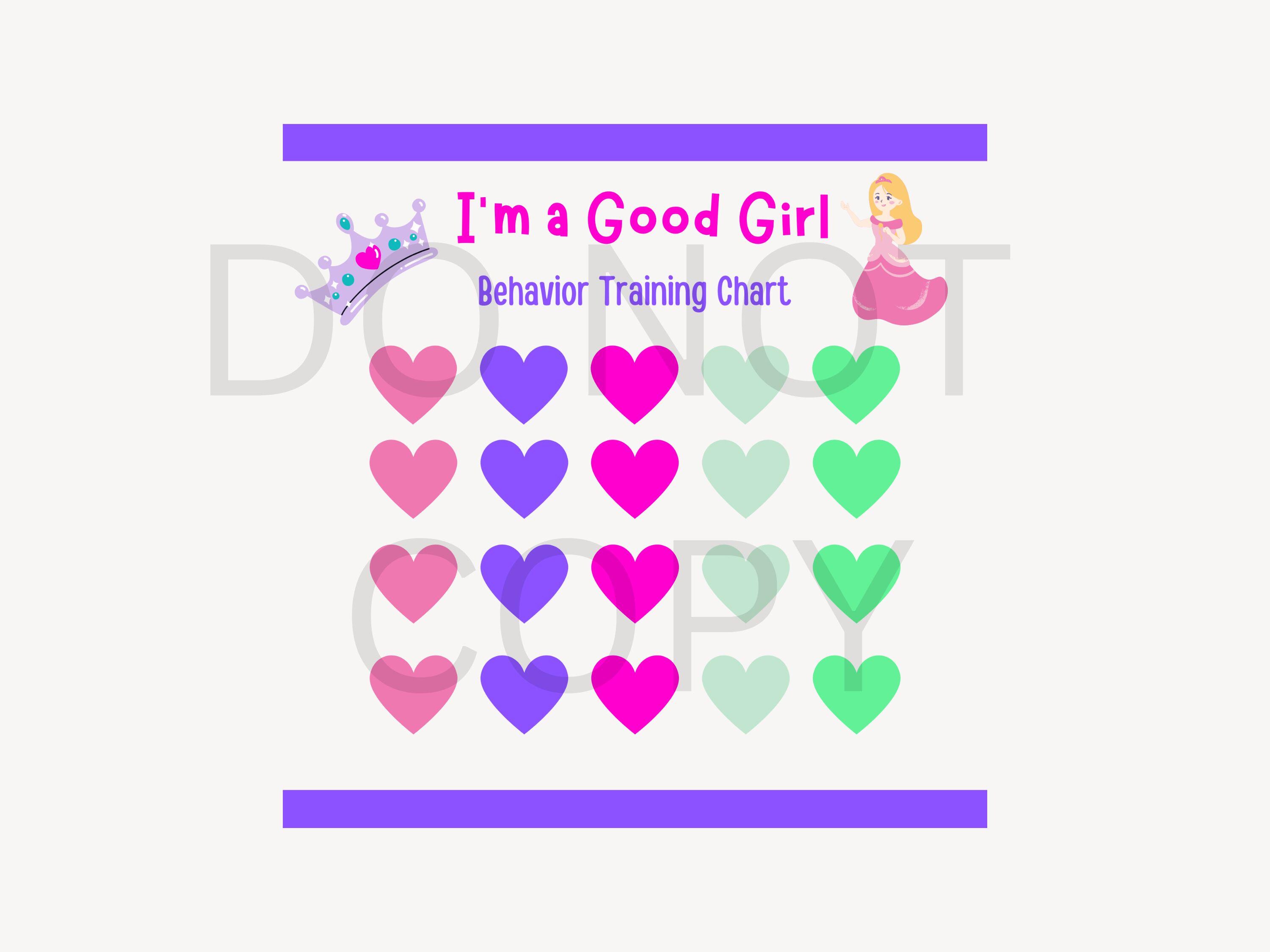 Toddler Girl Potty Training Chart, Reward Chart Printable, Princess ...
