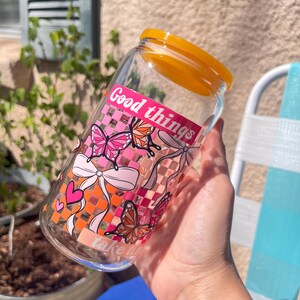 Good things take time glass cup