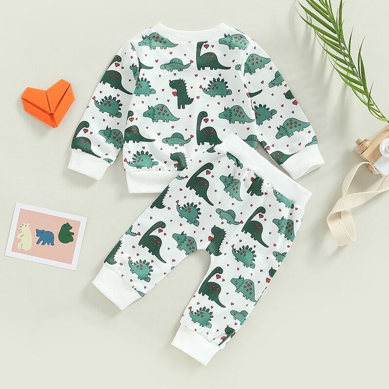 Baby Boy Dinosaur Top Pant Suit Baby Clothing Sets Etsy