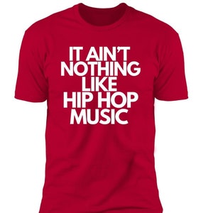 Hip Hop Music Men's Premium Short Sleeve T-Shirt, Fitted Tees, Cotton, Next Level, Hip-Hop Head, Multiple Colors, Sizes S-3XL