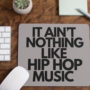 Hip Hop Music Mouse Pads, Rectangle, Work From Home, Office, Desk Décor, Mousepad, Hip Hop Lover Gift, Gaming, Multiple Colors