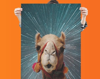 Camel Poster, Premium Matte Vertical Posters, Home Décor, Office, Dorm, Living Room, Nursery, Kids, Bedroom Wall Art, 18x24, 24x36