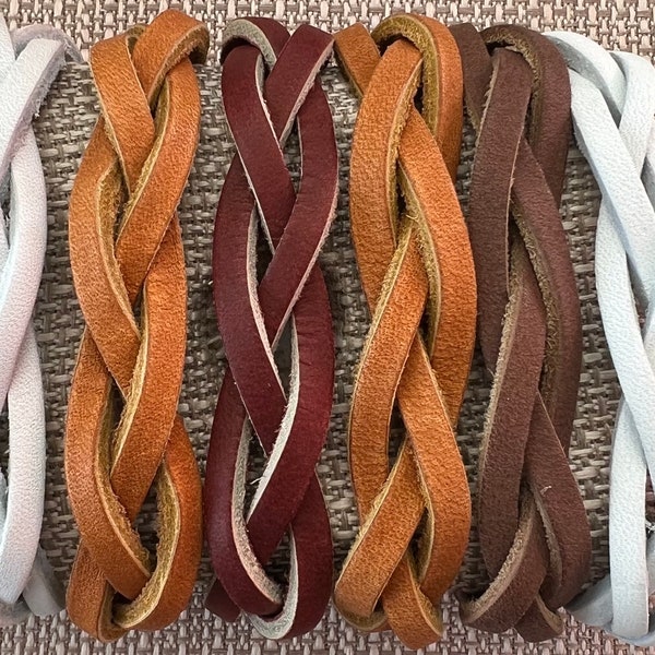 Braided leather bracelets