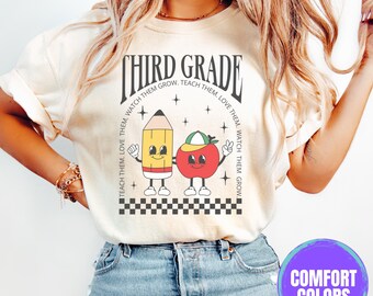 Third Grade Teacher Shirt, 3rd Grade Tee, Back to School, Elementary Teacher Shirt, Teacher Gift, Grade Level Shirt
