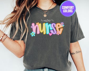Comfort Colors® Nicu Nurse Shirt, RN Tee, Coquette Nurse Shirt, Cute Nursing Shirt, Nurse Appreciation Gift, Funny Nurse Shirt, RN Gift