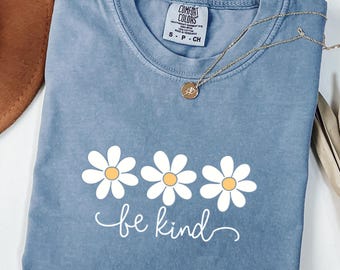 Be Kind Teacher Shirt, Kindness Shirt, Mental Health Shirt, Retro Graphic Tee, Comfort Colors Shirt, Gift for Her, Vintage Womens Shirt