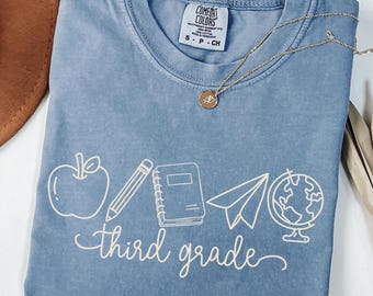Comfort Colors® Third Grade Teacher Shirt, 3rd Grade Tee, Back to School, Elementary Teacher Shirt, Teacher Gift, Grade Level Shirt