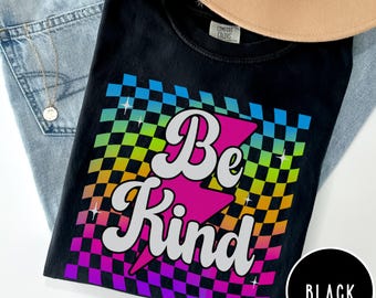 Be Kind Teacher Shirt, Kindness Shirt, Mental Health Shirt, Retro Graphic Tee, Comfort Colors Shirt, Gift for Her, Vintage Womens Shirt