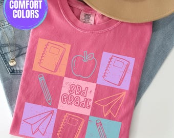 Comfort Colors® Third Grade Teacher Shirt, 3rd Grade Tee, Back to School, Elementary Teacher Shirt, Teacher Gift, Grade Level Shirt