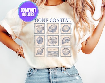 Comfort Colors Sea Shells 90s Vintage Style Tshirt, Retro Y2k Ocean Shell Shirt, Sea Lovers Shirt, Summer Ocean Shirts, Cute Sea Animal Tee