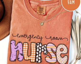 Comfort Colors® Emergency Room Nurse Shirt, RN Tee, Halloween Nurse Shirt, Cute Nursing Shirt, Nurse Appreciation Gift, Funny Nurse Shirt