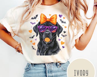 Labrador Halloween Shirt, Halloween Dog Mom Shirt, Comfort Colors Ghost Dog Tee, Lab Retriever Tee, Fall Dog Mom Gift, Funny Dog Shirt