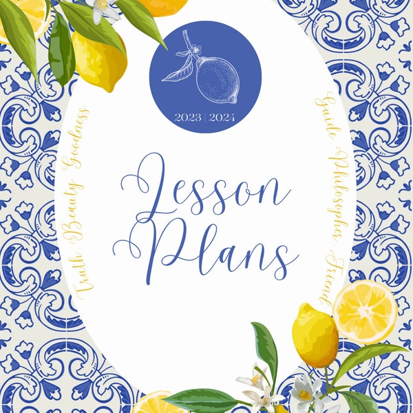 Lemon Charlotte Mason Planner Covers