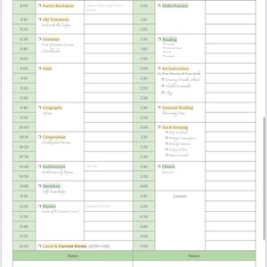 Free Student Planner Printables Charlotte Mason