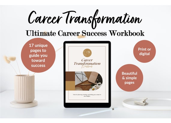 Simple Career Planning Workbook Guide & Template | Digital or Printable Use | Professional Development Plan, Map Your Career Path