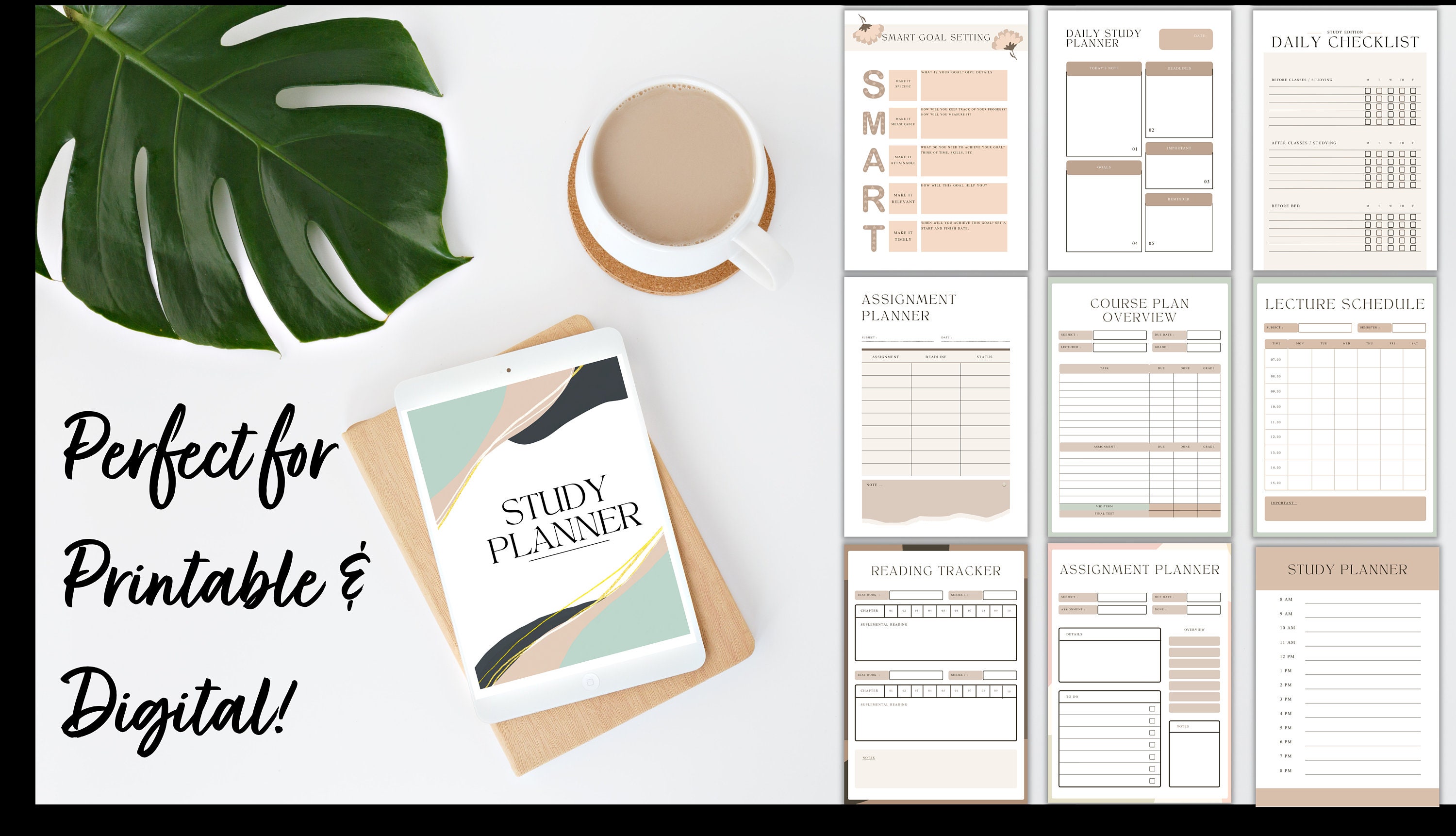 Deluxe Student Planner Printable Academic Planner Study Planner Course Deluxe Student Planner Printable Academic Planner Study Planner Course