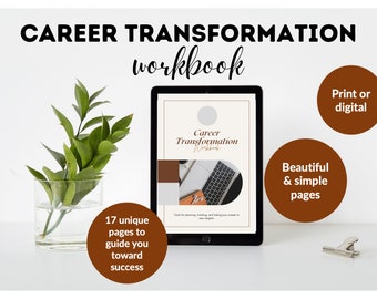 Career Planning Workbook Guide & Template | Digital or Printable Use | Professional Development Plan, Map Your Career Path, Change Careers