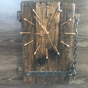 Wood wall clcok, Unique wall clock, Mid century clock, Modern wall clock, Oversized wall clock, Large wall clock, Decorative clock