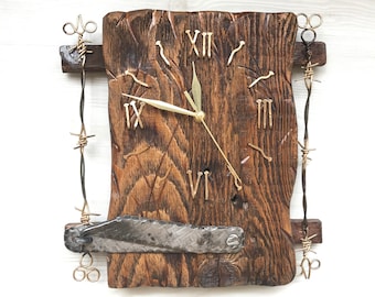Reloj de pared único, regalo de aniversario para padres, relojes de pared vintage, relojes de pared retro, reloj de pared vintage, reloj de pared rústico, reloj de pared grande
