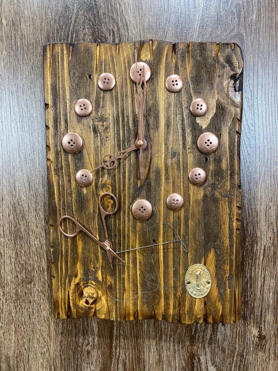 Reloj de pared de madera, Reloj de pared vintage, Reloj de pared