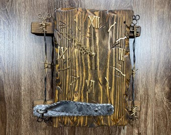 Handmade Rustic Wooden Wall Clock • Farmhouse & Vintage Home Decor • Silent Quartz Clock • Unique Gift for Living Room