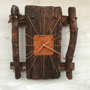 Wall clock unique, Vintage wall clock, Modern wall clock, Outdoor clock,  Wood wall clock, Handmade clock, Vintage wall clock, Art decor