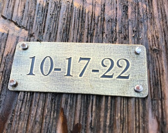 Engraved brass plate to order, Uniqie brass plate, Handmade brass plate