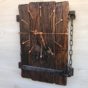 Rustic Cottage Wall Wood Clock. Handmade Clock, Vintage Wall Clock ...