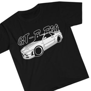 Unisex Nissan Skyline, R34 Shirt,GTR,JDM Shirt,Car Girl,Nismo,Automotive Enthusiast,Car Guy, Car Shirt,Race Car,Gift, Import,
