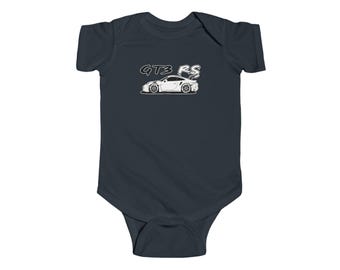 Infant Bodysuit, Baby Clothes, Newborn, Baby Shower, Porsche, GT3 RS, Supercar, Hypercar, Racecar, Car, Truck, Racing, Drifting, 911, Manual