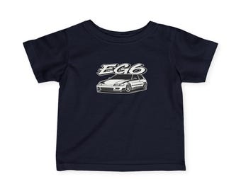 Baby Tee, JDM, Honda, Civic, EG6, Mugen, Boy, Girl, Infant, Stick Shift, Manual, Racing, Automotive Enthusiast, D Series, B Series, K Series