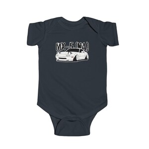 Body niemowlęce z cienkiej dzianiny, samochód, prezent dla miłośnika samochodów, samochód wyścigowy, entuzjasta motoryzacji, samochód dla dziecka, body samochodowe, niemowlę, Mazda, Miata, MX5, drifting, wyścig, JDM