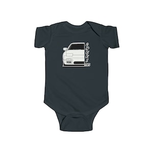 Body niemowlęce z cienkiej dzianiny, samochód, prezent dla miłośnika samochodów, samochód wyścigowy, entuzjasta motoryzacji, samochód dla dziecka, body samochodowe, niemowlę, Nissan, S13, Silvia, Nismo, 180SX, JDM