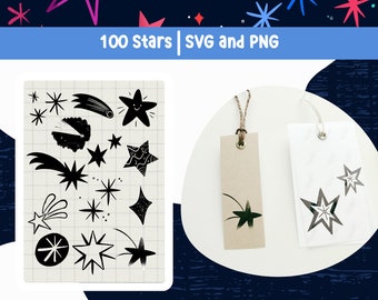 Stern Clipart Bundle: 100 Doodle Stern Designs (SVG, PNG)