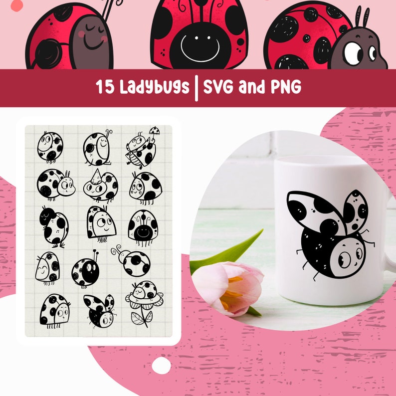 Ladybug Svg Ladybug Png Ladybird Clipart Cute Bug Png Animal Clipart ...