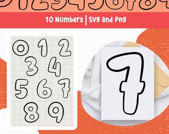 Numbers SVG and PNG  clipart for classroom decor or activities, personal and commercial use