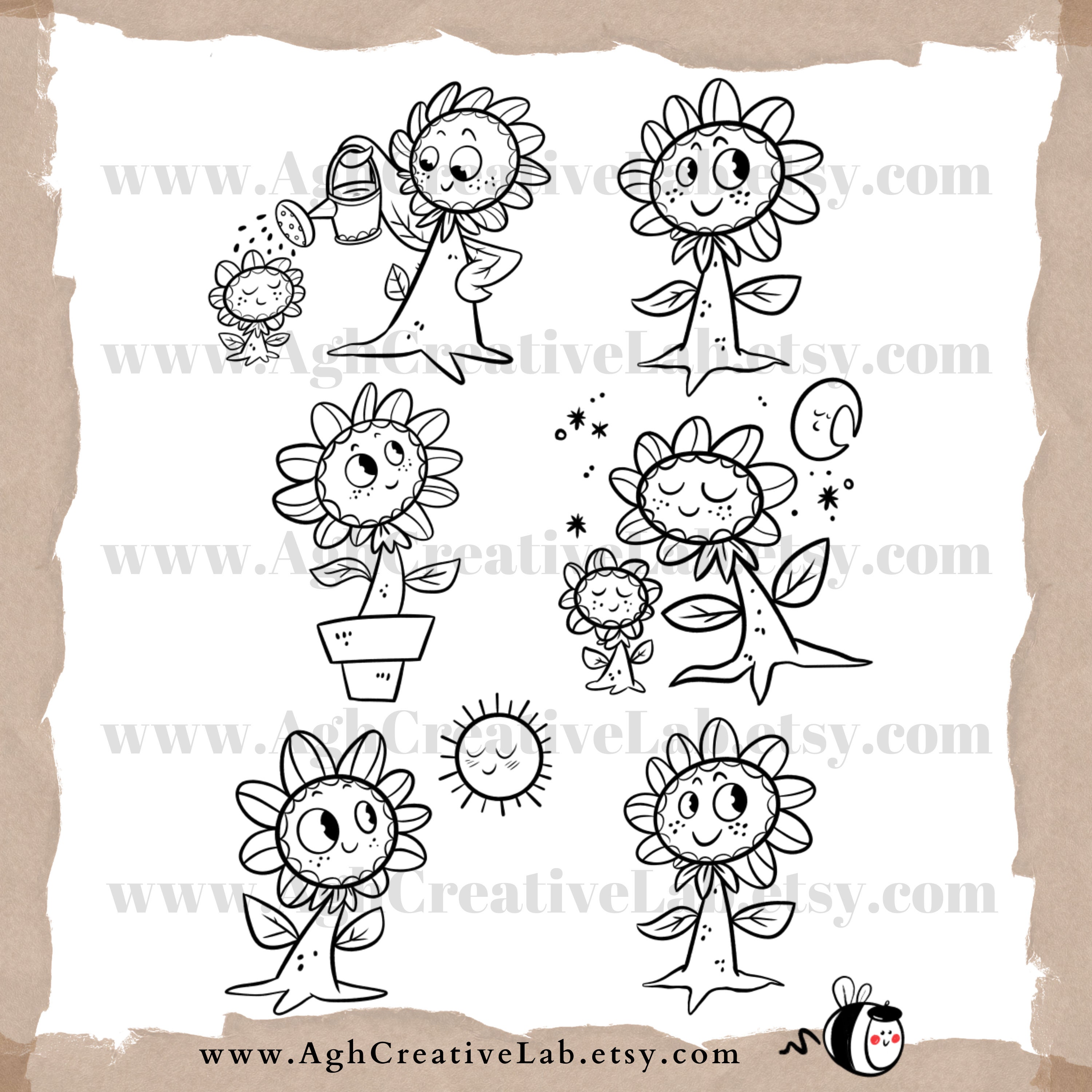 Procreate Brush Flower Procreate Sunflower Procreate Stamp Nature ...