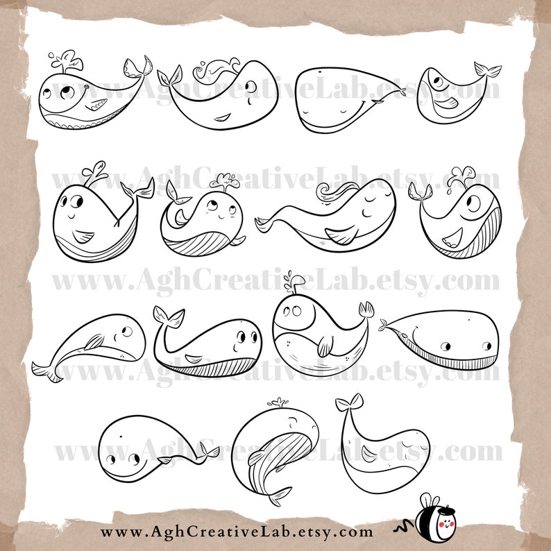 Procreate Stamp Ocean Animal Procreate Brushes Whale Art Sea Animals