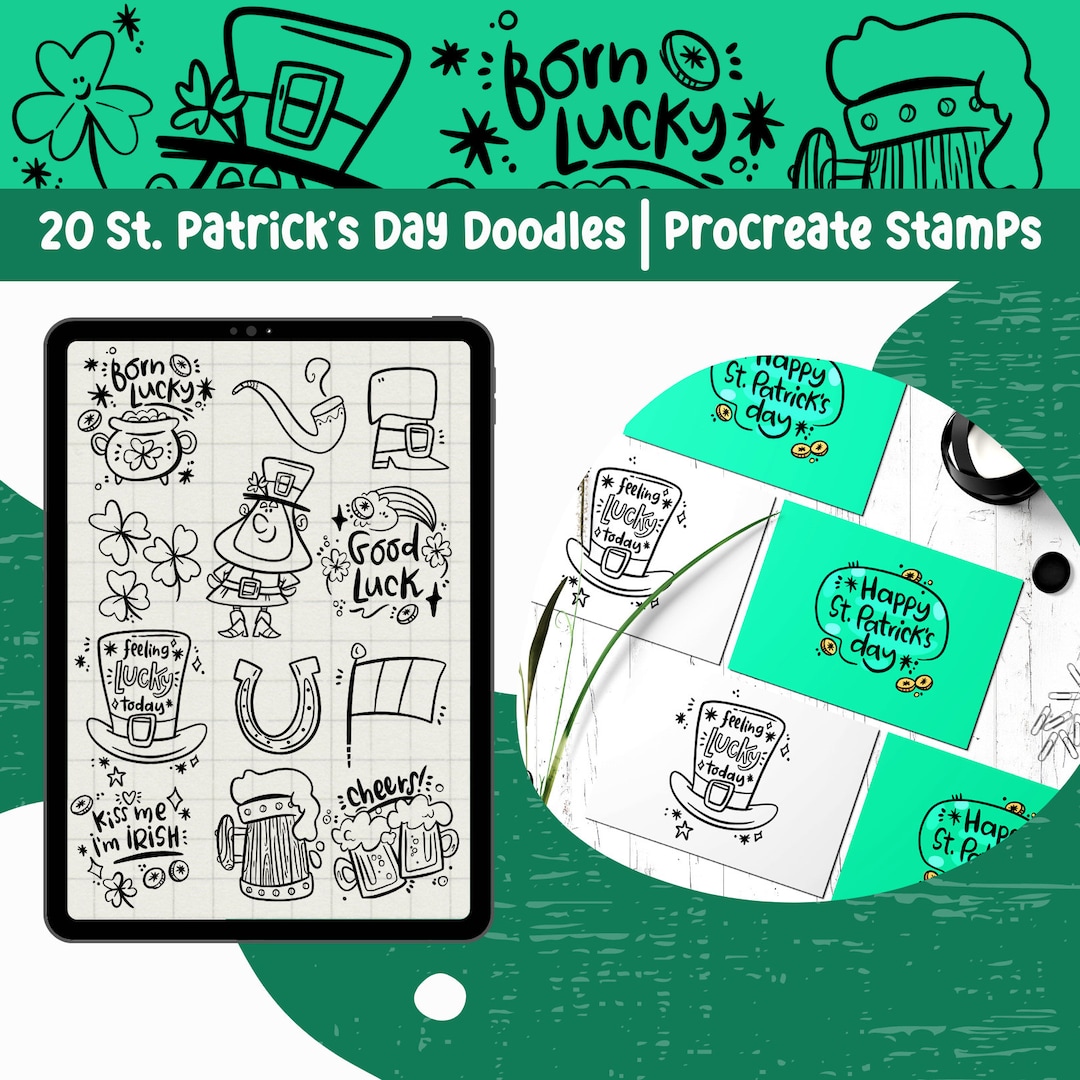 St Patricks Day Procreate Brushes Procreate Stamp Brush for Procreate ...