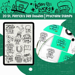 St Patricks Day Procreate Brushes Procreate Stamp Brush for Procreate St. Patrick Day St Pattys Day Commercial Use